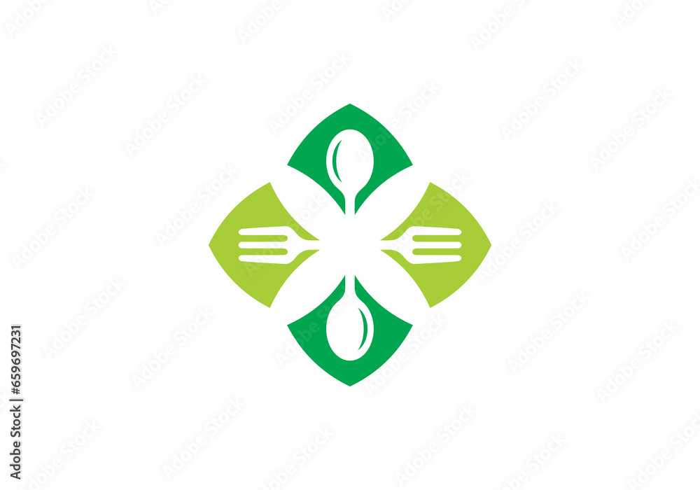 fork and spoon logo design. icon symbol for health restaurant food diet and etc. fork and spoon logo design. icon symbol for health restaurant food diet and etc.
