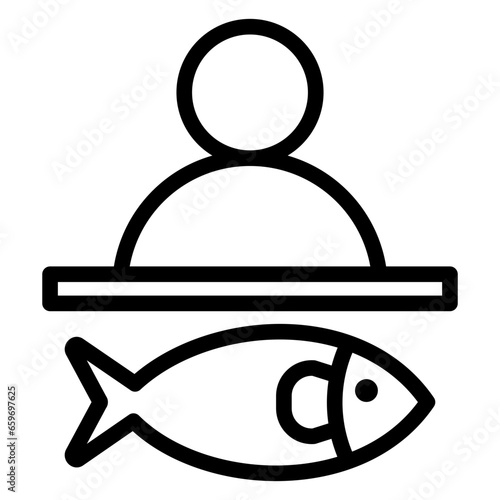 Fishmonger Outline Icon