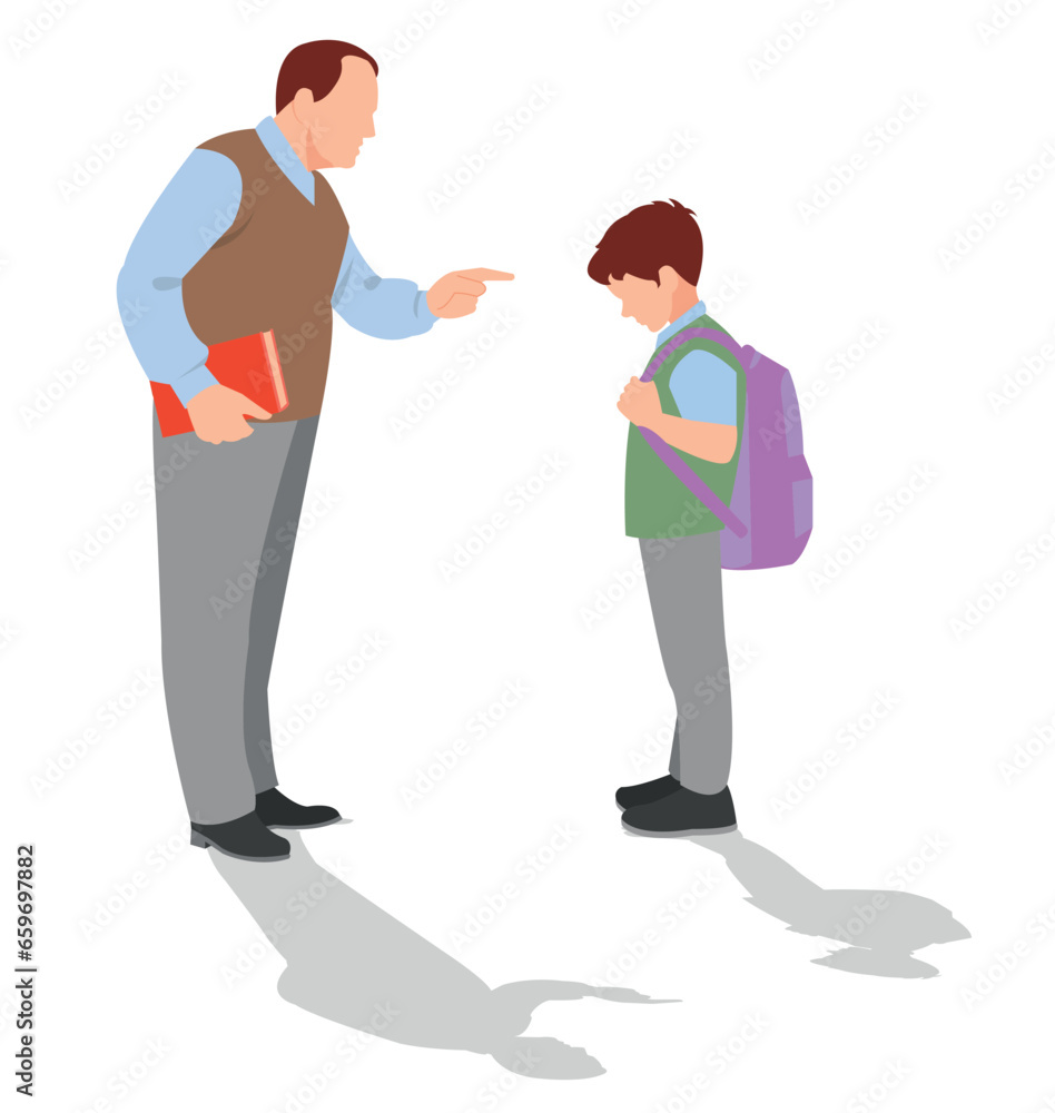 vector illustration of students in different postures vector illustration of students in different postures