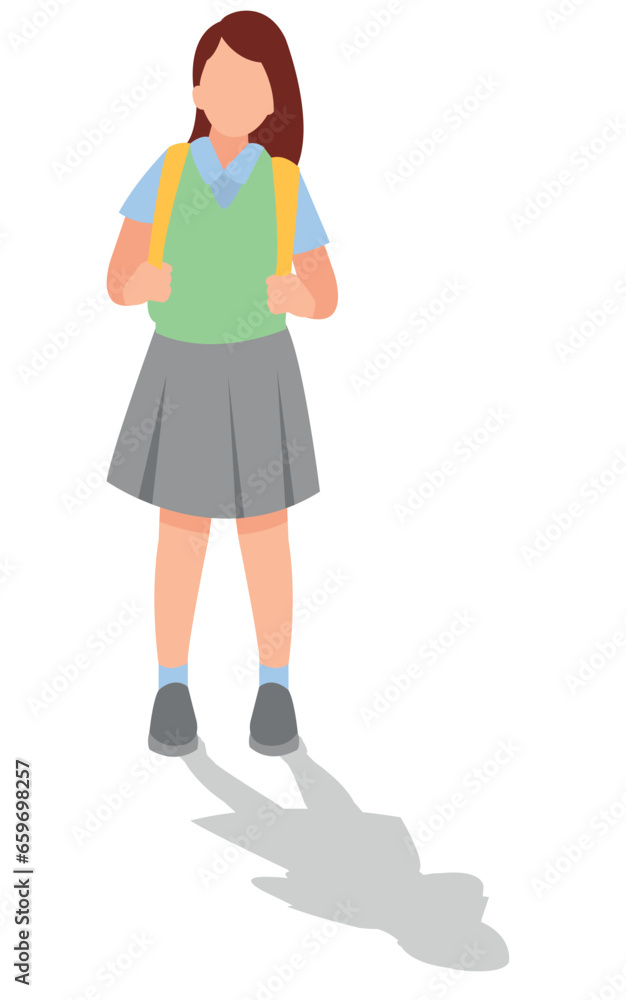 vector illustration of students in different postures vector illustration of students in different postures