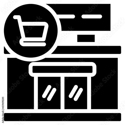 Supermarket Glyph Icon