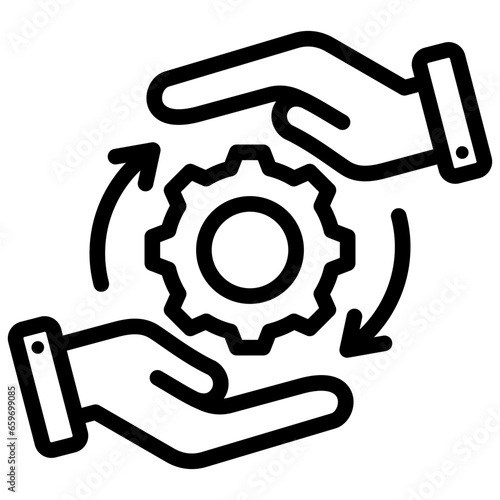 Change Management Outline Icon