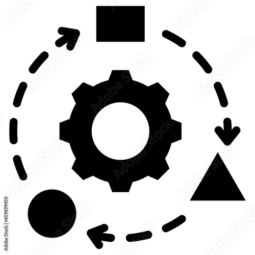 Billede på lærred Adaptation Glyph Icon