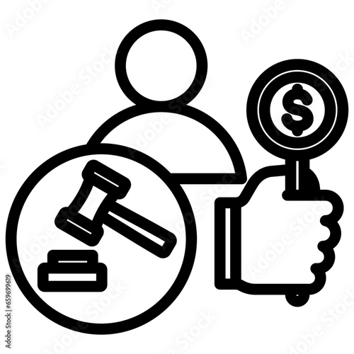 Auction Outline Icon