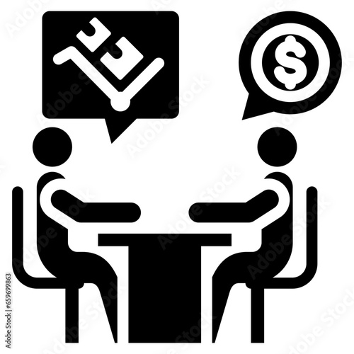 Negotiation Glyph Icon