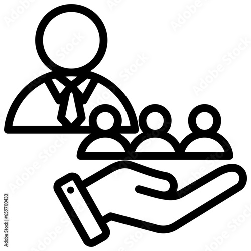 Public Servant Outline Icon