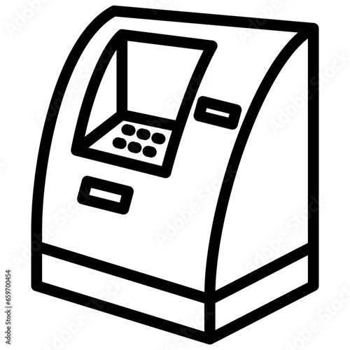 Atm Machine Outline Icon