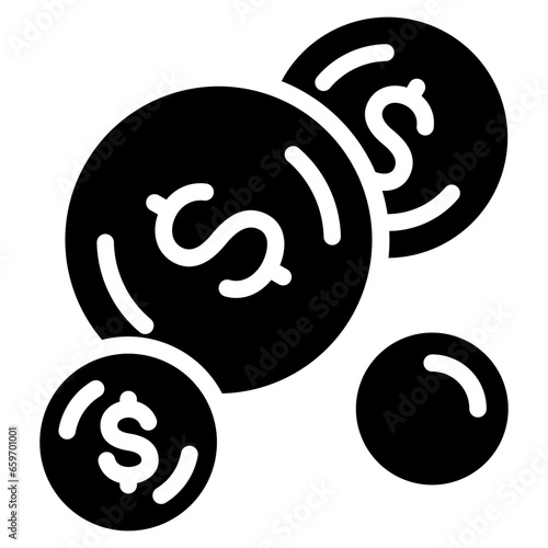 Economic Bubble Glyph Icon