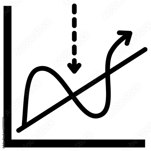 Economic Contraction Glyph Icon