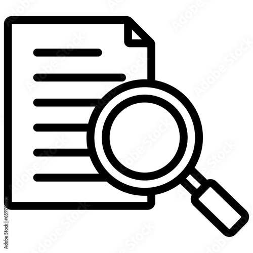 Basic Research Outline Icon