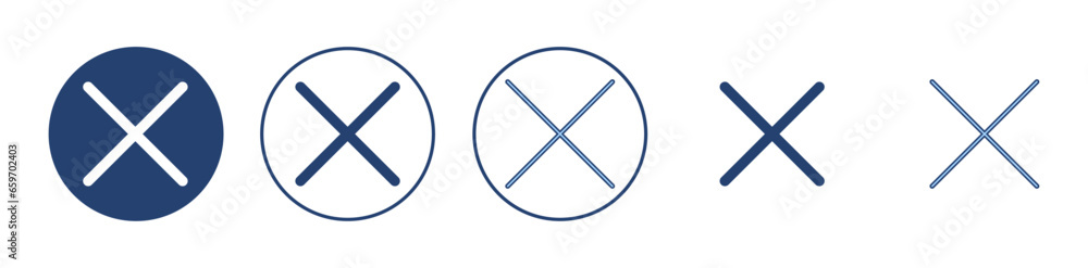 Close icon vector. Delete sign and symbol. cross sign - obrazy, fototapety, plakaty 