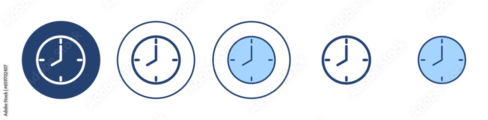 Clock icon vector. Time sign and symbol. watch icon Clock icon vector. Time sign and symbol. watch icon