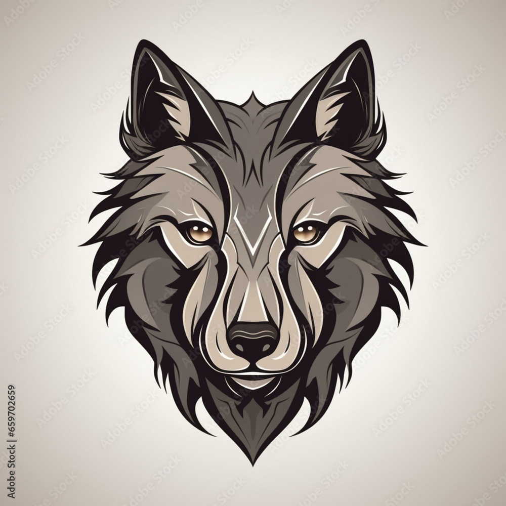 Fototapeta premium Majestic Wolf Illustration