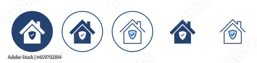 home insurance icon vector. home protection sign and symbol