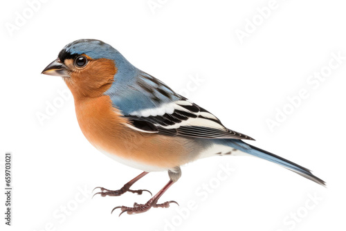 Realistic Isolation of a Chaffinch on isolated background
