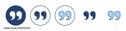 Quote icon vector. Quotation mark sign and symbol