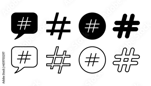 Hashtag icon vector. hashtag simbols