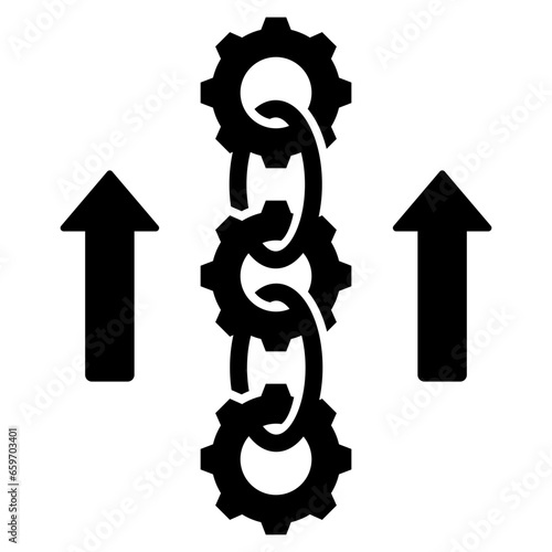 Vertical Integration Glyph Icon