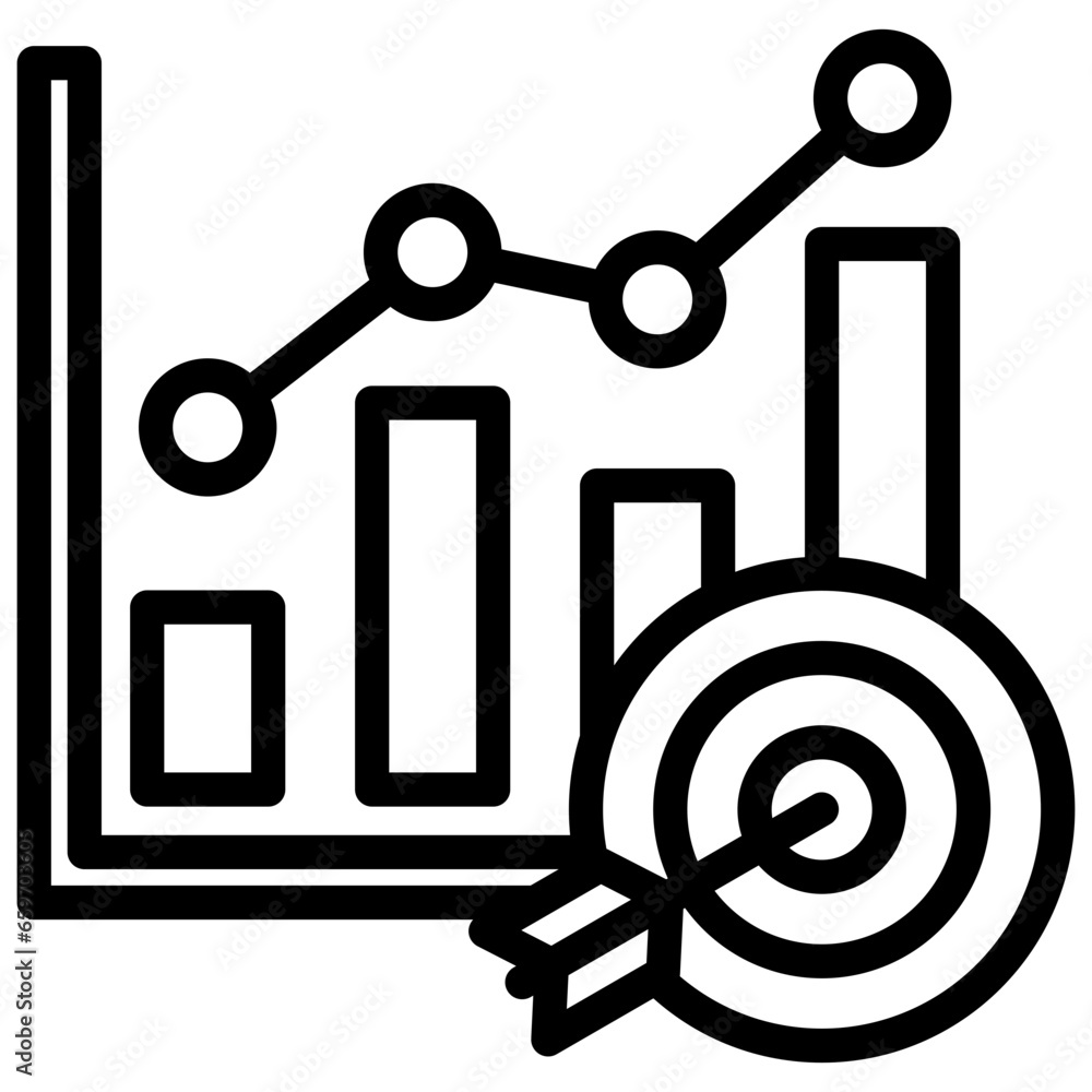 Accurate Analytics Outline Icon Accurate Analytics Outline Icon