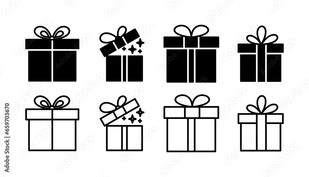 Gift icon vector. gift box icon. birthday gift Gift icon vector. gift box icon. birthday gift