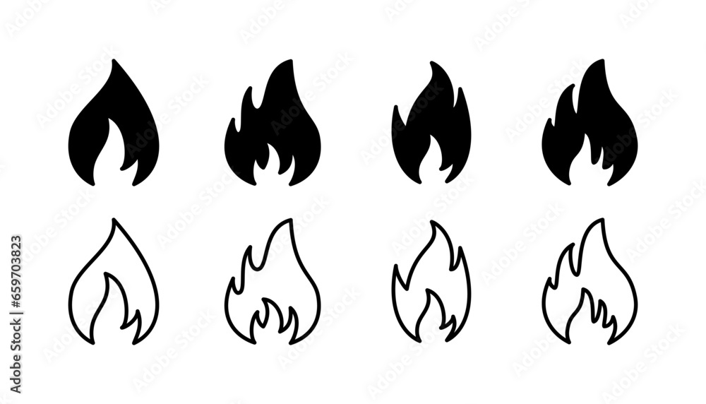 Fire icon vector. fire flame icon Fire icon vector. fire flame icon