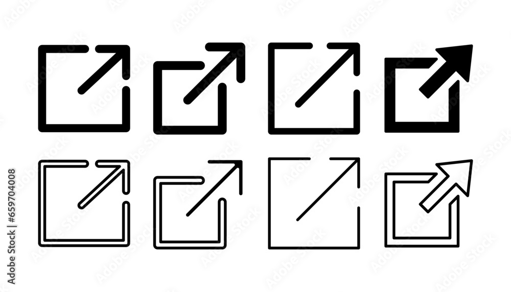 External link icon vector. hyperlink chain symbol. download, share, External link icon vector. hyperlink chain symbol. download, share,
