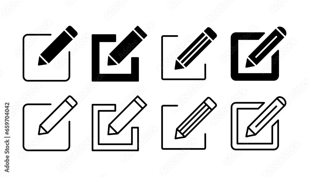 Edit icon vector. edit document sign and symbol. pencil Edit icon vector. edit document sign and symbol. pencil