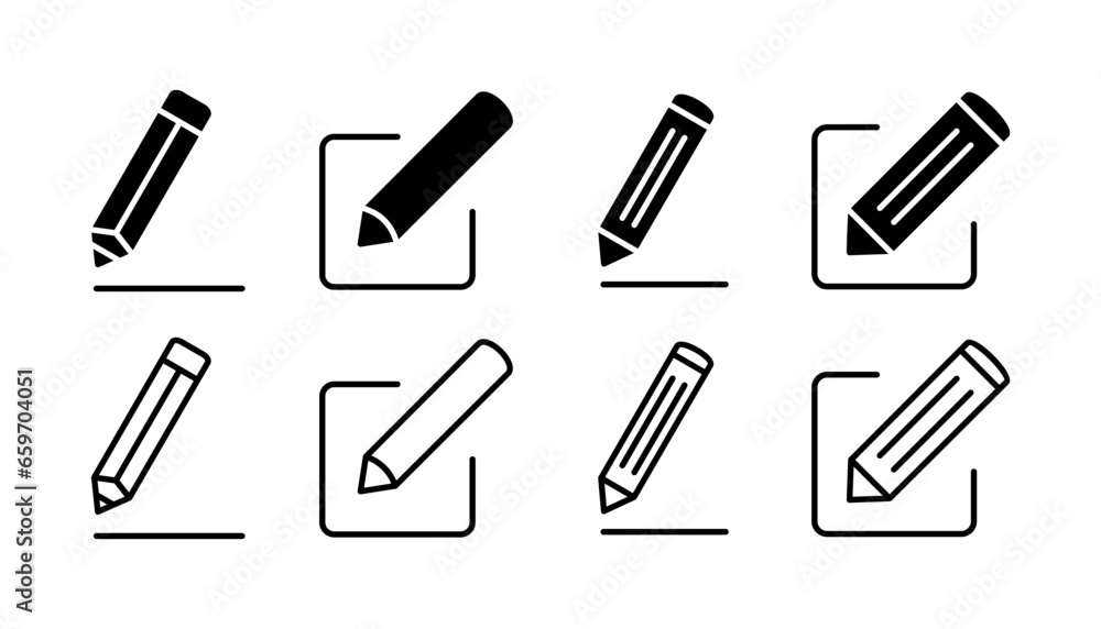 Edit icon vector. edit document sign and symbol. pencil Edit icon vector. edit document sign and symbol. pencil