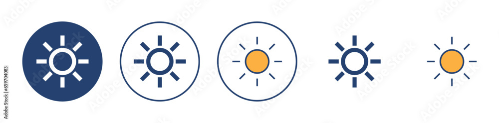 Sun icon vector. Brightness sign and symbol Sun icon vector. Brightness sign and symbol