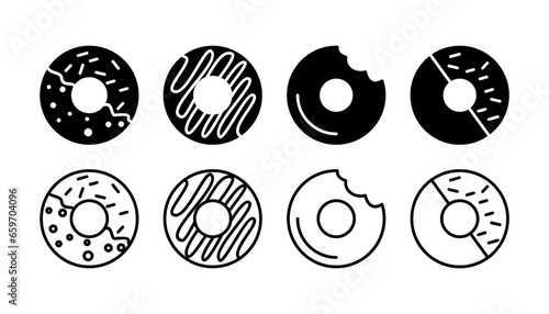 Donut icon vector. doughnut icon. donut logo