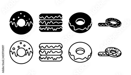 Donut icon vector. doughnut icon. donut logo