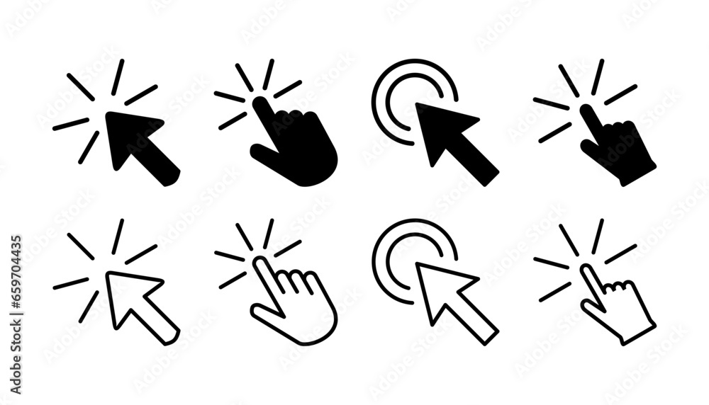Click icon vector. cursor icon vector. pointer sign Click icon vector. cursor icon vector. pointer sign