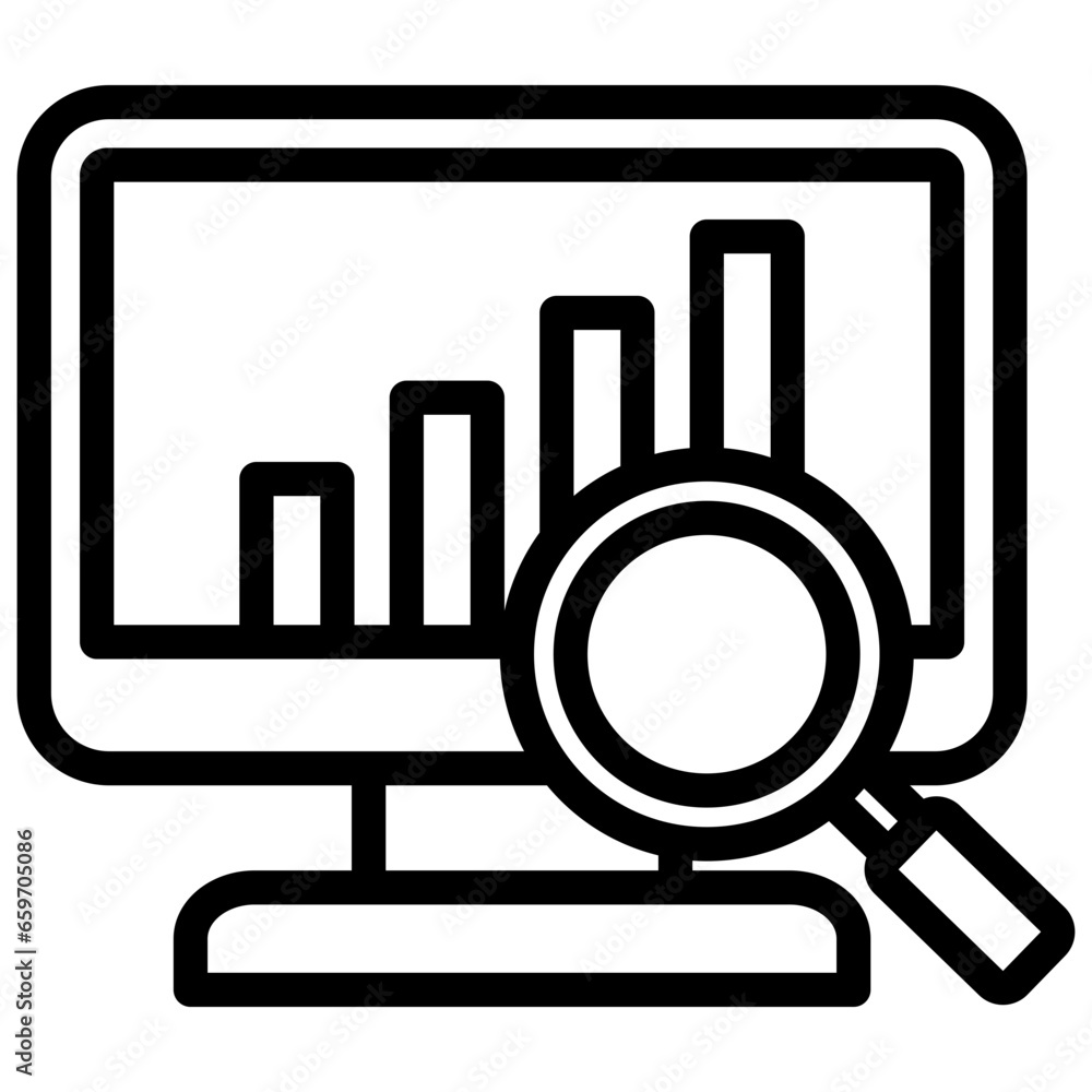 Research Development Outline Icon Research Development Outline Icon