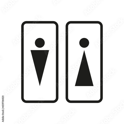 Toilet or restroom sign. Vector illustration. EPS 10.