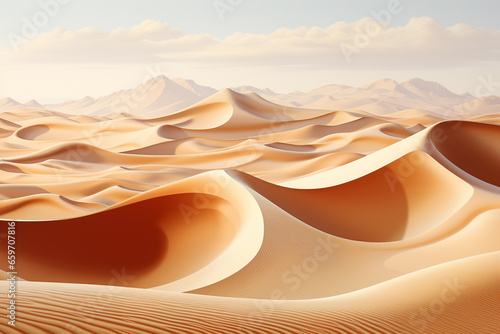 desert dunes on white background. 