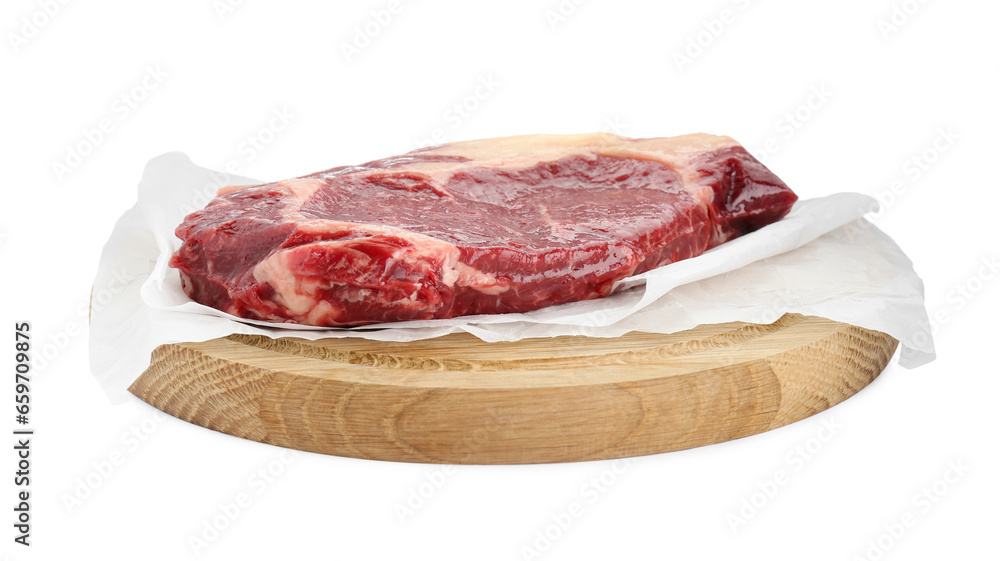 Piece of fresh beef meat isolated on white Piece of fresh beef meat isolated on white