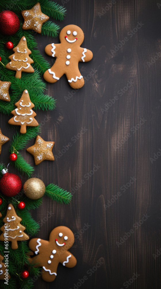 Gingerbread cookies and gingerbread tree. Gingerbread cookies and gingerbread tree.
