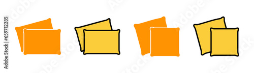 Pillow icon set for web and mobile app. Pillow sign and symbol. Comfortable fluffy pillow