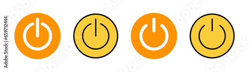 Power icon set for web and mobile app. Power Switch sign and symbol. Electric power