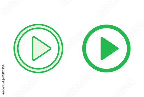 Free Download Play Icon set. Play button vector icon - GFXLoad