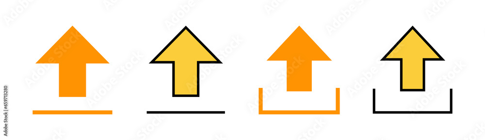Upload icon set for web and mobile app. load data sign and symbol Upload icon set for web and mobile app. load data sign and symbol