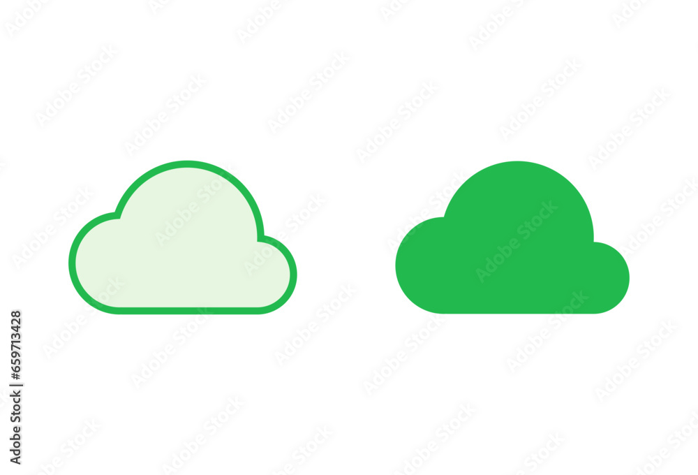Cloud icon set. cloud vector icon Cloud icon set. cloud vector icon