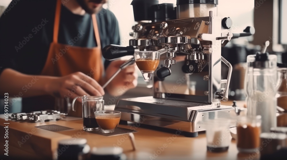 Barista Crafting Coffee Represents the Art and Science Behind Creating the Perfect Cup Barista Crafting Coffee Represents the Art and Science Behind Creating the Perfect Cup