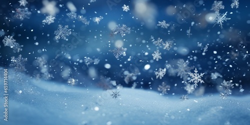 christmas snowy winter snowman snowflakes falling background cinematic