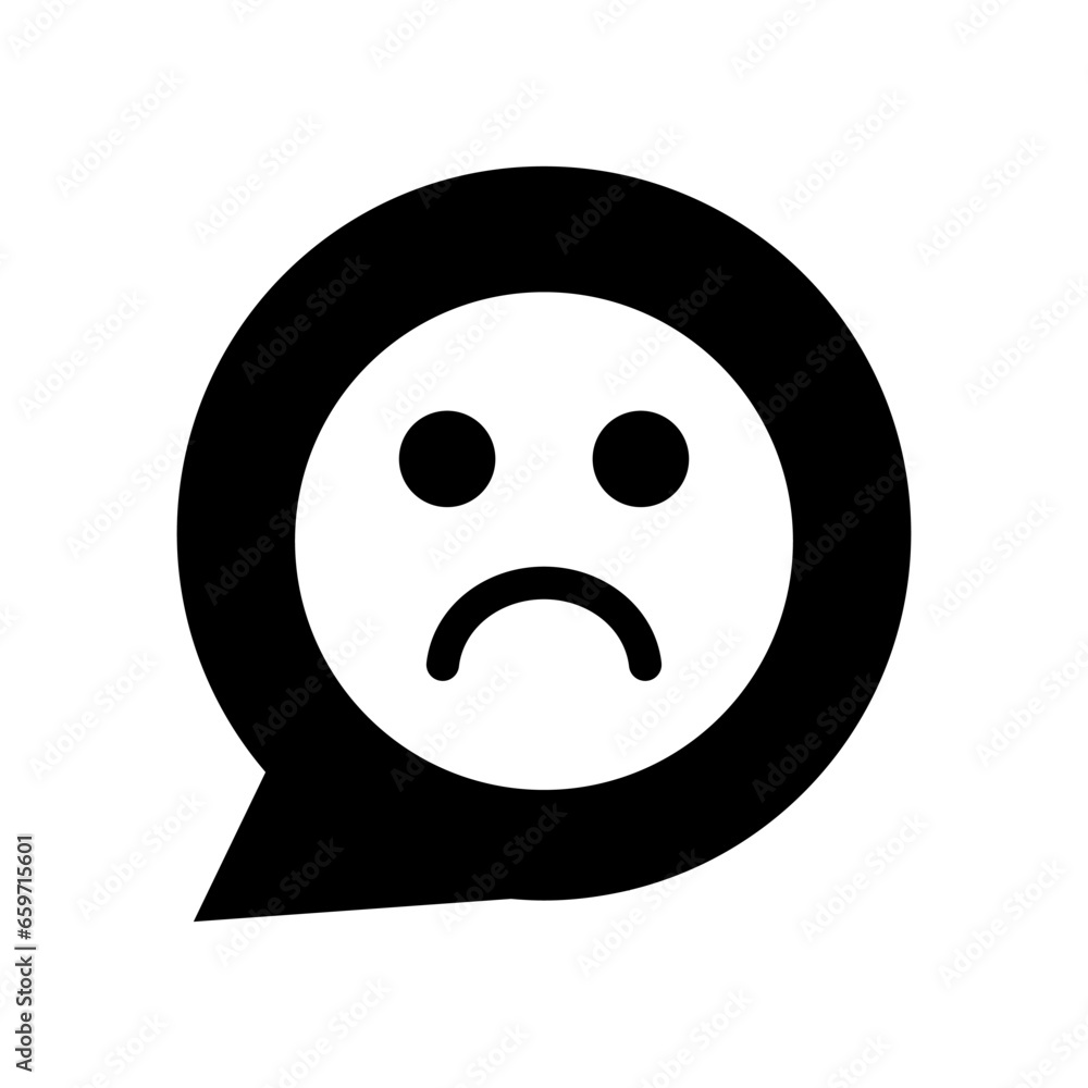dissatisfaction glyph icon illustration vector graphic. Simple element illustration vector graphic, suitable for app, websites, and presentations isolated on white background dissatisfaction glyph icon illustration vector graphic. Simple element illustration vector graphic, suitable for app, websites, and presentations isolated on white background