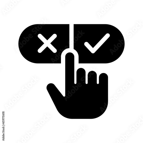 choices glyph icon illustration vector graphic. Simple element illustration vector graphic, suitable for app, websites, and presentations isolated on white background
