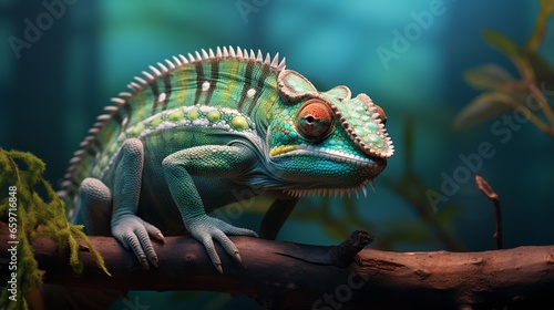 iguana on a branch generated by AI