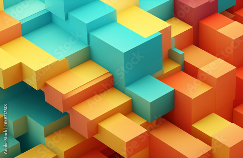 Abstract geometric wallpaper shape design pattern square background box cube modern