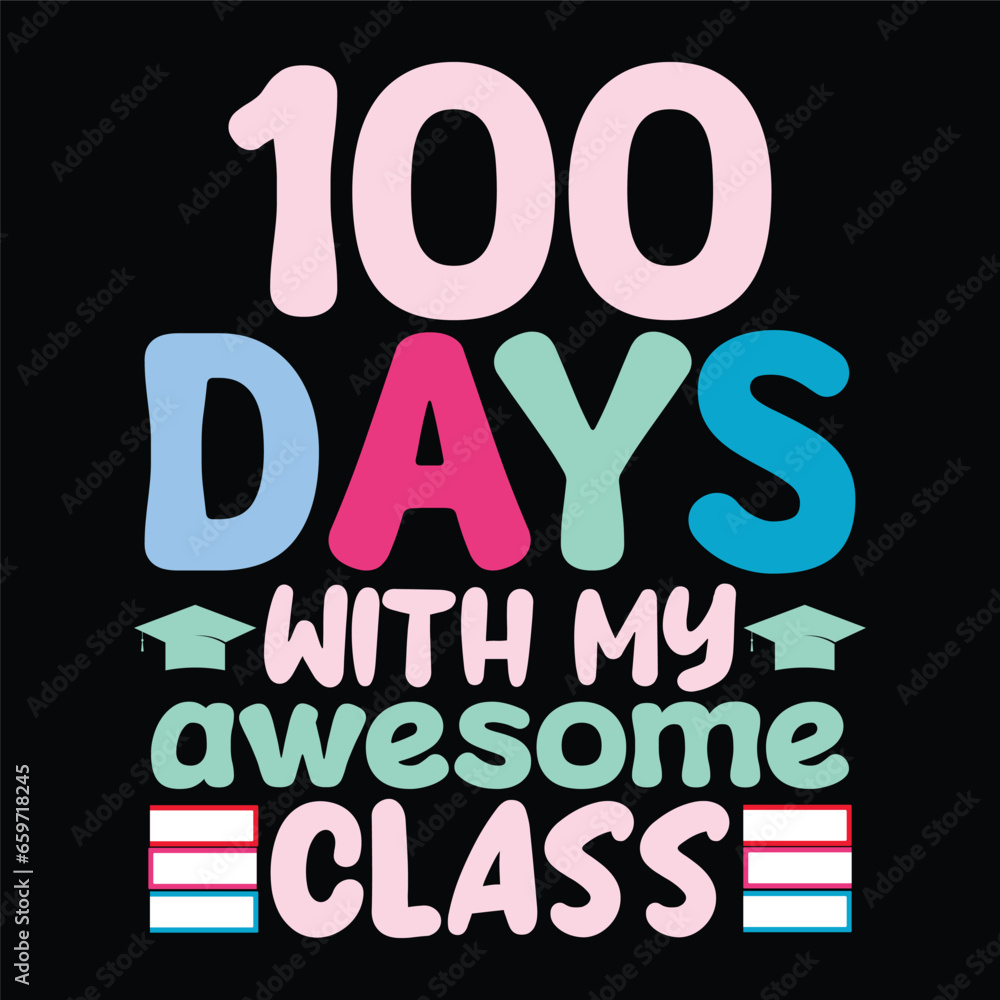 100 DAY OF SCHOOL T SHIRT DESIGN, new t shirt design, school t shirt design, baby school t shirt design, 100 Magical Days Of Kindergarten