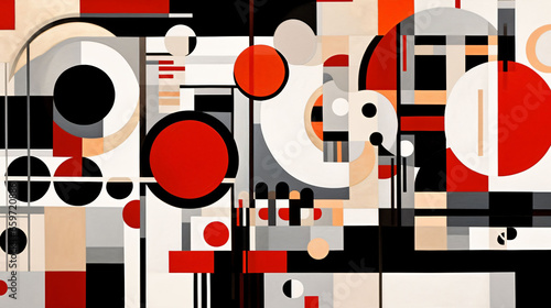 Illustration of a background. An abstract composition of geometric patterns